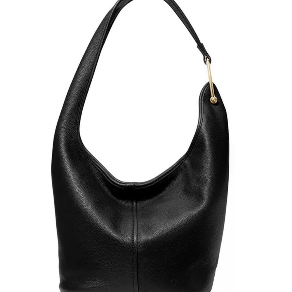 Elegant Black Leather Hobo Bag